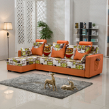 多功能储物实木沙发床简约现代布艺沙发组合小户型转角沙发可拆洗