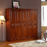 中式实木衣柜全香樟木大衣柜可带顶柜卧室家具实木衣橱包送货安装