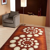 华德新品 手工剪花地毯WKYG310咖啡色客厅毯茶几毯1.33*19米
