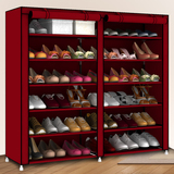 简易鞋架 双排大容量组装鞋柜带防尘罩 特价促销全国包邮