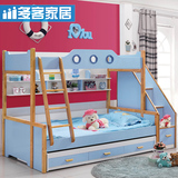 实木儿童床简约实木高低床子母床女孩双层床多功能组合床上下床01