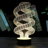 创意3D台灯批发 创意立体led木质小夜灯新奇特氛围灯