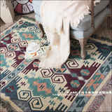 纯棉编织多用休闲沙发装饰挂毯地毯出口欧洲美式乡村基利姆