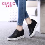 GEMEIQ/戈美其2016春季新款板鞋女内增高透气休闲鞋高帮舒适女鞋