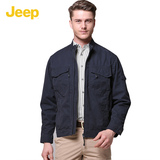 Jeep吉普正品男装春季款薄外套休闲纯色棉夹克JS11WJ015同瑞服饰