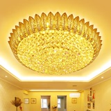 新款欧式吸顶灯金色圆形水晶灯客厅灯具大气卧室led家装工程吊灯