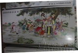 景德镇陶瓷瓷板画名人名家手绘粉彩人物福寿康宁瓷画客厅装饰画