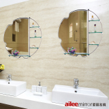 爱丽名镜 浴室镜子带置物架 欧式不锈钢卫生间梳妆镜卫浴镜壁挂镜
