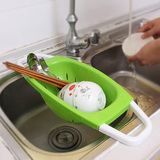 厨房水槽沥水架瓜果蔬菜清洗盆折叠式沥水果盘碗筷清洗沥水篮
