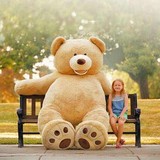 美国正品costco 大熊生日节日礼物93英寸2米4超大泰迪熊笑脸大熊