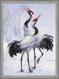 十字绣图纸 重绘图源文件Riolis_0028雪地上的两只白鹤