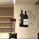 hu美居一刻 创意钟表挂钟客厅正方形艺术石英钟 装饰个性餐厅静音