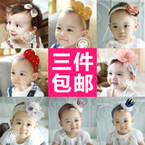 韩版女宝宝蕾丝发带韩国假发发饰婴儿童可爱公主发箍百日拍照头饰
