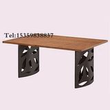 现代简约餐桌椅组合欧式原木小户型办公桌简易电脑桌书桌实木家具