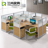 兰冉上海职员办公桌 电脑桌简约现代工作位多人组合屏风卡位隔断2