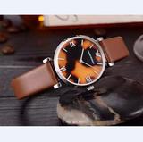海外直邮专柜正品 Armani阿玛尼AR1873 玳瑁色简约优雅真皮女手表