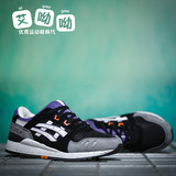 亚瑟士男鞋休闲运动鞋ASICS异乡人复古跑步鞋黑紫女鞋 H425N-9001