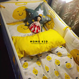 MOMO KID 定制款 爆款婴儿全棉宝宝床品三件套 枕套床单被套床围