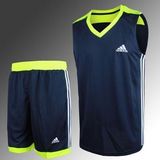 新款正品阿迪达斯无袖篮球服套装篮球衣训练服比赛服可印字号包邮