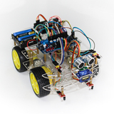 arduino UNO R3 智能小车超声波避障红外循迹机器人diy组装四驱