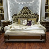 特价新古典双人大床 欧式实木软床1.8米美式乡村皮艺公主复古婚床