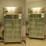 1.2米不锈钢冷藏展示柜立式双门冰柜冷柜茶叶水果保鲜饮料柜