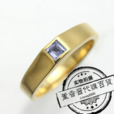 日本代购 时尚求婚戒指 K18YG tiffany白色钻石 金黄色饰品