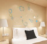 创意3D立体墙贴鱼型客厅卧室田园电视背景墙装饰烤漆装扮品墙壁贴
