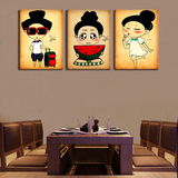 KT歌女王挂画 餐厅墙画 茶餐馆贴画 儿童房饰画 时尚无框木板画