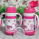 婴儿童保温奶瓶两用杯带吸管手柄宽口径不锈钢1-3岁宝宝喝水奶瓶