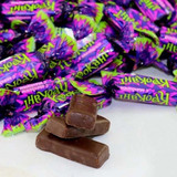俄罗斯原装进口紫皮糖巧克力杏仁花生散装酥糖喜糖 零食1000包邮