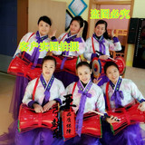 包邮牛皮拉绳儿童朝鲜长鼓迷你儿童鲜族鼓演出道具鼓彩绘鼓送背带