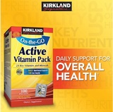 现货 美国Kirkland 每日综合复合维生素矿物质组合包钙 100包