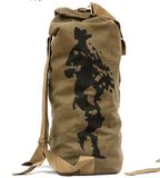 自由兵户外 男女战术登山包 帆布双肩背包 桶包 旅行包 城市行囊