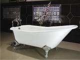 德国 进口釉面 铸铁浴缸1·6米独立带脚铸铁贵妃浴缸
