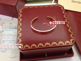 Cartier卡地亚 经典love款 18K玫瑰金开口式手鐲手环B6032616香港