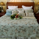 贡缎长绒棉家纺莫里斯玫瑰床上用品4件套大床四件套全棉特价促销