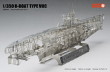 全金属DIY拼装模型1/350U型潜艇骨架全内构U-boat VIIC元旦礼物