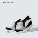 Faiccia/色非预售春季新款圆头内增高女鞋休闲运动鞋乐福鞋A305