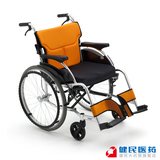 三贵miki手动轮椅车 MCS-43JL(DX) 轻便折叠铝合金PU实心胎