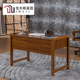 中式现代实木办公桌 电脑桌书桌写字台书房家具乌金木色简约特价