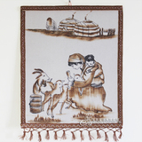 蒙古毡画 草原母亲 内蒙古工艺品 少数民族特色挂画 蒙古包装饰画