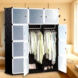 兆生简易衣柜组装树脂衣橱塑料组合储物收纳柜简装折叠成人柜大号
