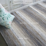 MASAR玛撒 德国地毯 绿色 现代风格MRS-3 条纹 手工编织地毯 蓝色