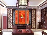 新款十字绣客厅大幅画福字寿字百寿中堂画带对联加大3D5D精准印花