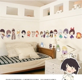 墙贴宫崎骏电影卡通动漫人物千与千寻龙猫 儿童房卧室画墙纸 贴