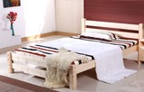 实木床原木儿童床单人床成人床纯实木松木床1.2米1.5米