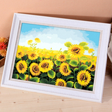 自油自画 数字油画diy手绘大幅客厅卧室花卉风景装饰画 向阳花