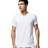 法国Lacoste拉科斯特 2016新款纯色舒适潮流V领男士T恤2件装