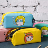 韩国可爱萝莉文具收纳袋 小清新卡通笔盒大容量多功能女孩笔袋